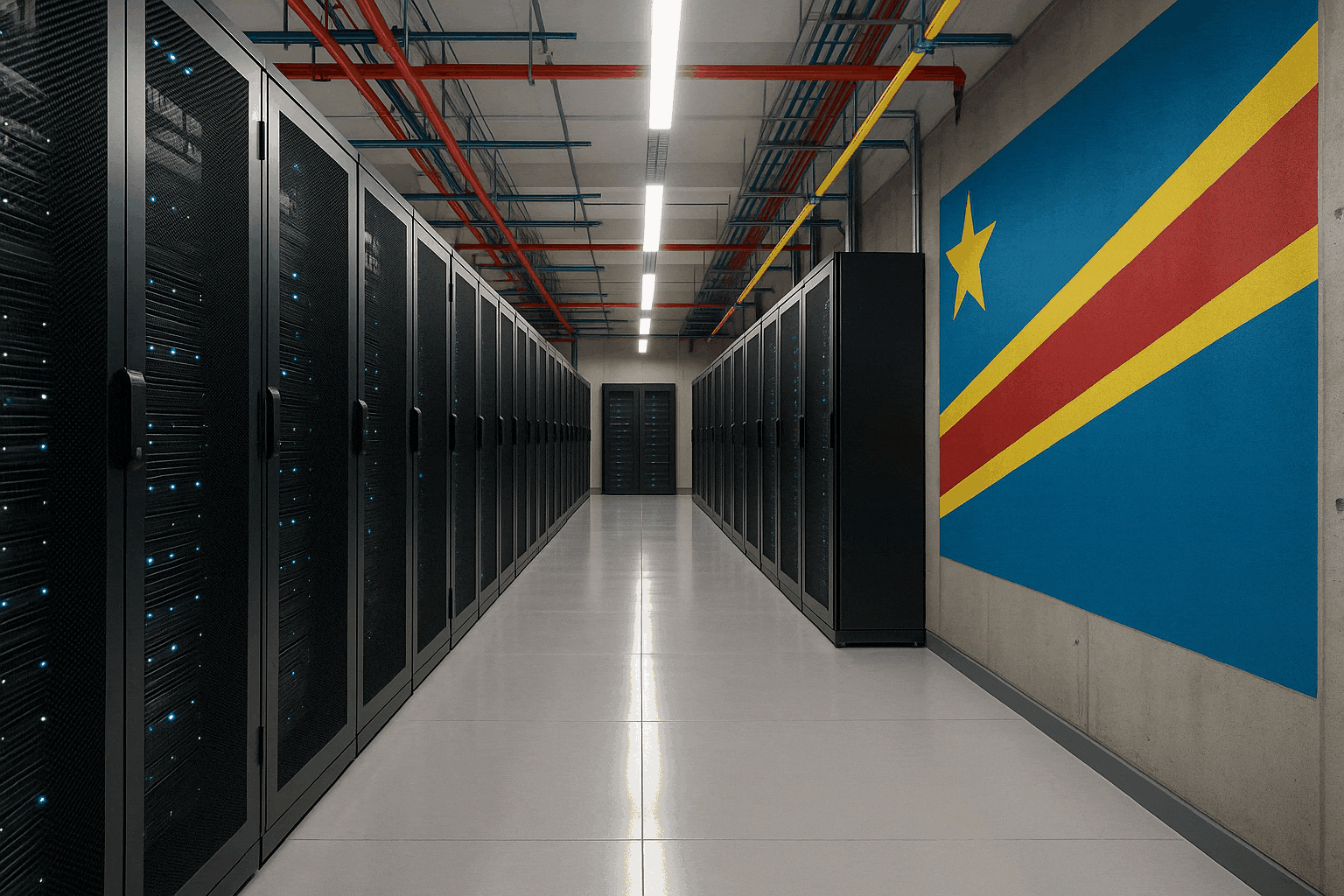Animation de datacenter en arrière-plan